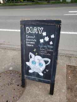 Jigglypuff on a sign board